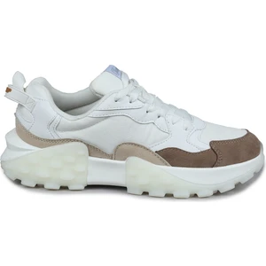 29780 Beyaz - Bej Kadın Sneaker Günlük Spor Ayakkabı