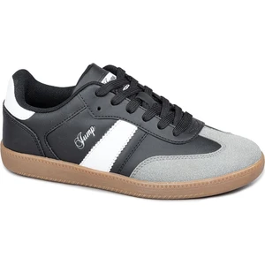 29967 Siyah - Beyaz - Gri Kadın Sneaker Günlük Spor Ayakkabı