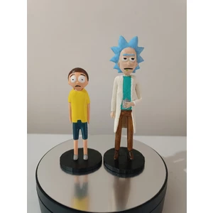 3D Layer Craft Rick And Morty Figür Set - Rick 13 cm & Morty 10 cm