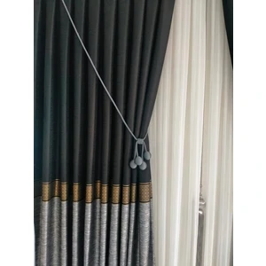 Nish Perde Pano Fon Perde Paris Model Tek Kanat Sık Pile Aksesuar Hariç