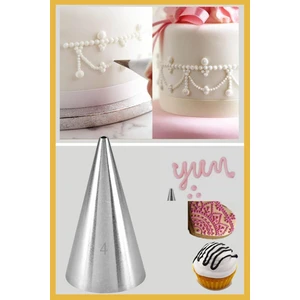 Paslanmaz Çelik Krema Sıkma Torbası Ucu (Şanti Torbası Ucu, Duy) 1 Adet + 4 Adet Şanti Torbası