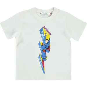 Erkek Çocuk T-Shirt 2-5 Yaş Ekru