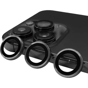 Ezotech  iPhone 15 Pro Uyumlu Cl-07 Kamera Lens Koruyucu-Koyu Gri