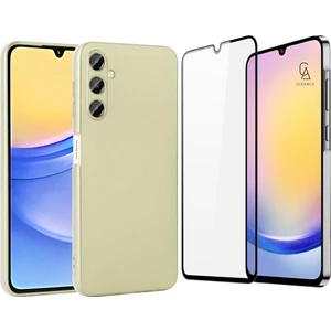 Samsung Galaxy A25 ile Uyumlu Telefon Kılıfı ve 5d Tam Kaplayan Cam Ekran Koruyucu