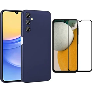 Samsung Galaxy A15 ile Uyumlu Telefon Kılıfı ve 5d Tam Kaplayan Cam Ekran Koruyucu