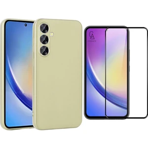 Samsung Galaxy A35 ile Uyumlu Telefon Kılıfı ve 5d Tam Kaplayan Cam Ekran Koruyucu