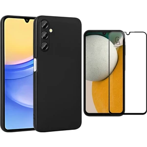 Samsung Galaxy A15 ile Uyumlu Telefon Kılıfı ve 5d Tam Kaplayan Cam Ekran Koruyucu