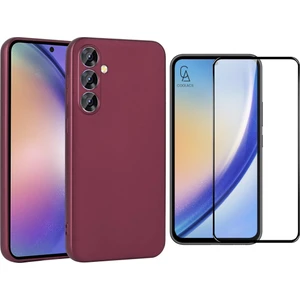 Samsung Galaxy A55 5g ile Uyumlu Telefon Kılıfı ve 5d Tam Kaplayan Cam Ekran Koruyucu