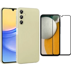 Samsung Galaxy A15 ile Uyumlu Telefon Kılıfı ve 5d Tam Kaplayan Cam Ekran Koruyucu