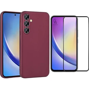Samsung Galaxy A35 ile Uyumlu Telefon Kılıfı ve 5d Tam Kaplayan Cam Ekran Koruyucu