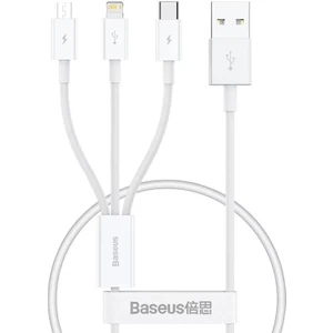 3in1 Micro Type-C iPhone Şarj Kablo Kısa Powerbank Kablosu Iphone 11 12 13 14 15 Pro Max Şarj