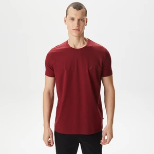 Nautıca Erkek Bordo Kısa Kollu T-Shirt V35009T.6Da