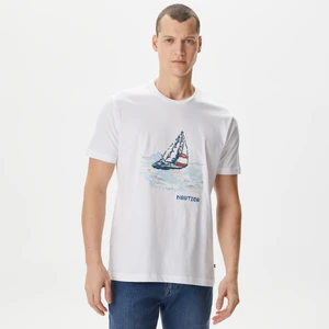 Nautıca Erkek Beyaz Standart Fıt Kısa Kollu T-Shirt V45240T.1Bw