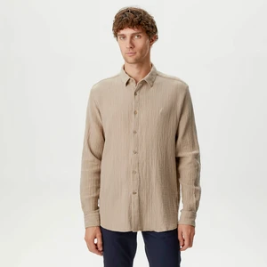 Nautıca Erkek Bej Classıc Fıt Uzun Kollu Gömlek W45458T.2TK