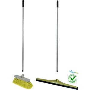 Saplı Sarı Yer Fırçası + Saplı Çekpas Seti