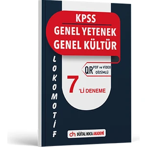 Dijital Hoca Akademi 2024 Genel Yetenek - Genel Kültür Qr Çözümlü 7 Deneme (Ciltli)