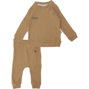 Unisex Bebek Raporlu Basic Düğme Detaylı 2'li Alt Üst Takım