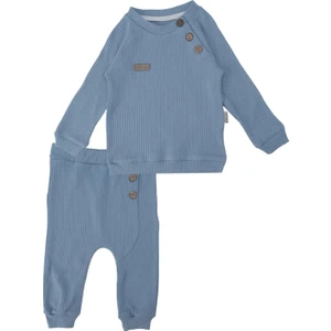 Unisex Bebek Raporlu Basic Düğme Detaylı 2'li Alt Üst Takım