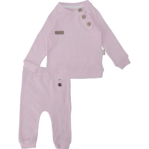 Unisex Bebek Raporlu Basic Düğme Detaylı 2'li Alt Üst Takım
