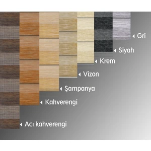 Binbir Perde Krem Kırçıllı Düz Zebra Perde