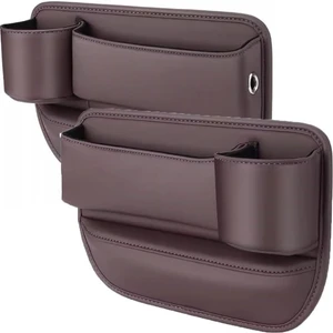 Deri Ayarlanabilir Araba Koltuğu Boşluk Dolgu Saklama Kutusu Cep Telefonu Gözlük Anahtar Kartları Için (Yurt Dışından)