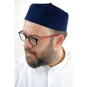 İhvan Online Kubbeli Sert Kalıp Takke - Lacivert