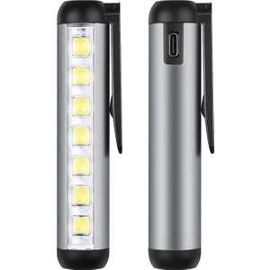 Taşınabilir El Feneri Type-C Girişli Şarj Mıknatıslı 7beyaz LED 4 Mod Aydınlatma Mini Cep Feneri