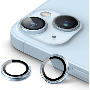 iPhone 14 Plus Kamera Koruyucu Lens Alüminyum Alışımlı Cam (mavi)