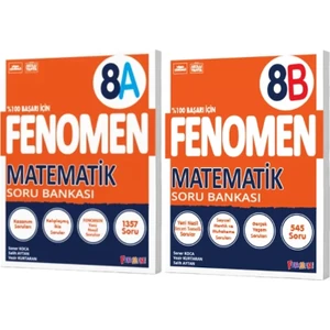 Fenomen Yayınları 8. Sınıf Matematik A-B Soru Bankası 2'li Set