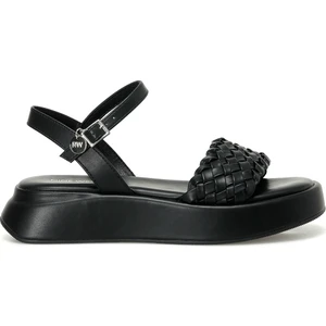 Nine West Valle 4fx Siyah Kadın Kalın Taban Sandalet