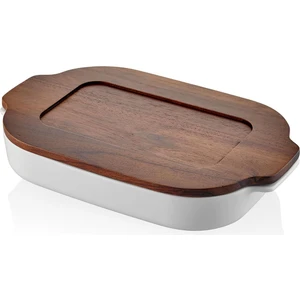 The Mia Woody Kapaklı Fırın Kabı 33 X 19 Cm