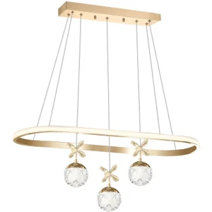 Eray Aydınlatma 4025-3 Sr 3 Toplu Gold LED Avize(Beyaz Işık -Sarı Işık - Gün Işığı)