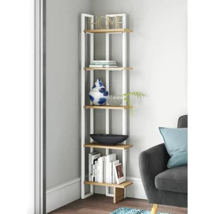 Ats Dekor Endüstriyel Tasarım 5 Katlı Köşe Kitaplık