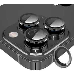 iPhone 13 Pro Max Kamera Koruyucu Lens Alüminyum Alışımlı Cam (siyah)