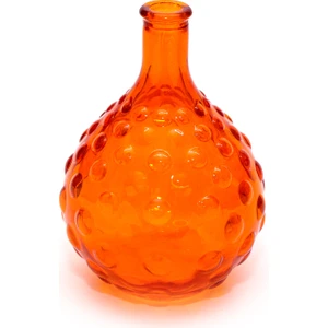 Turuncu Bubble Cam Vazo(15 Cm)