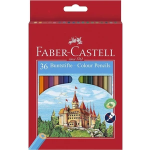 36 Lı Kuru Boya Kalemi Karton Kutu 1 Paket 36 Renk Faber Kuruboya Tam Boy Renkli Kalem