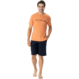 U.S. Polo Assn. 18774 Erkek Yuvarlak Yaka Kısa Kollu Şortlu Pijama Takımı
