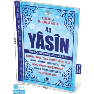 Yasin-i Şerif Türkçe Okunuşlu Ve Mealli (Mavi Kapak-Orta Boy)