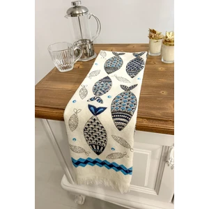 Cnr Garden 2'li Saçaklı Baskılı %100 Pamuk 40X60 cm El Yüz Mutfak Havlusu Yumuşak Desenli Su Emici Havlu