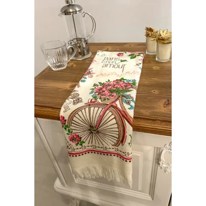 Cnr Garden 2'li Saçaklı Baskılı %100 Pamuk 40X60 cm El Yüz Mutfak Havlusu Yumuşak Desenli Su Emici Havlu
