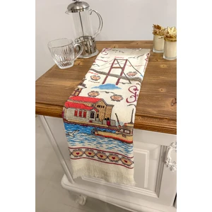 Cnr Garden 2'li Saçaklı Baskılı %100 Pamuk 40X60 cm El Yüz Mutfak Havlusu Yumuşak Desenli Su Emici Havlu