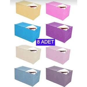 Taşkın Home 8 Adet Hurç Yorgan Hurcu 100 x 50 x 50  cm  Büyük Boy Tela Yorgan 8 Li Paket,