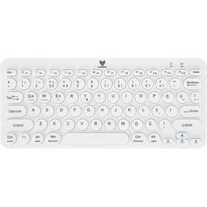 BT-K95 Bluetooth Bağlantılı Taşınabilir Slim Klavye Beyaz Telefon Tablet Mac Uyumlu