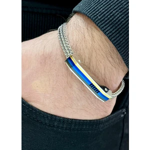 Gns Aksesuar 319L Çelik Erkek Bileklik Balıksırtı Kordon Silver Renk Atmaz Kararmaz 22 cm