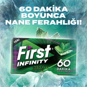 Infinity 60 Dakika Yeşil Nane Aromalı Şekersiz Sakız - 12 Adet