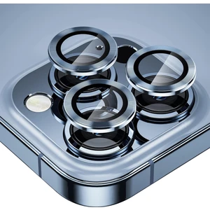 iPhone 12 Pro Max Kamera Koruyucu Lens Alüminyum Alışımlı Cam (mavi)