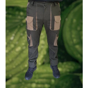 Haki Üzerine Bej Tulum Cep Pantolon