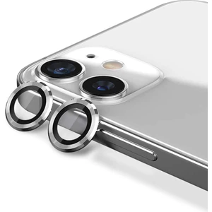 iPhone 12 Kamera Koruyucu Lens Alüminyum Alışımlı Cam (gümüş)