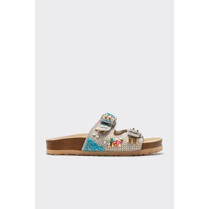 Bej Deri Kadın Terlik