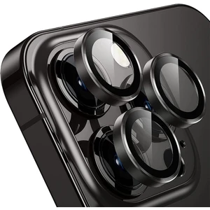 iPhone 12 Pro Kamera Koruyucu Lens Alüminyum Alışımlı Cam (siyah)